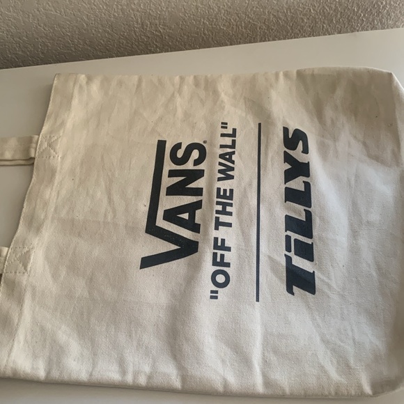 Vans White Tote Bag with Bold Logo.used in good condition. - Picture 5 of 7